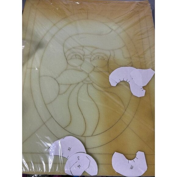 Vtg Quilt Magic No Sew Santas Face Wall Hanging Kit DIY Christmas Craft - Picture 6 of 7